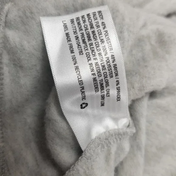 Maternity Sherpa Fleece Sweatshirt Light Gray - Picture 8 of 8